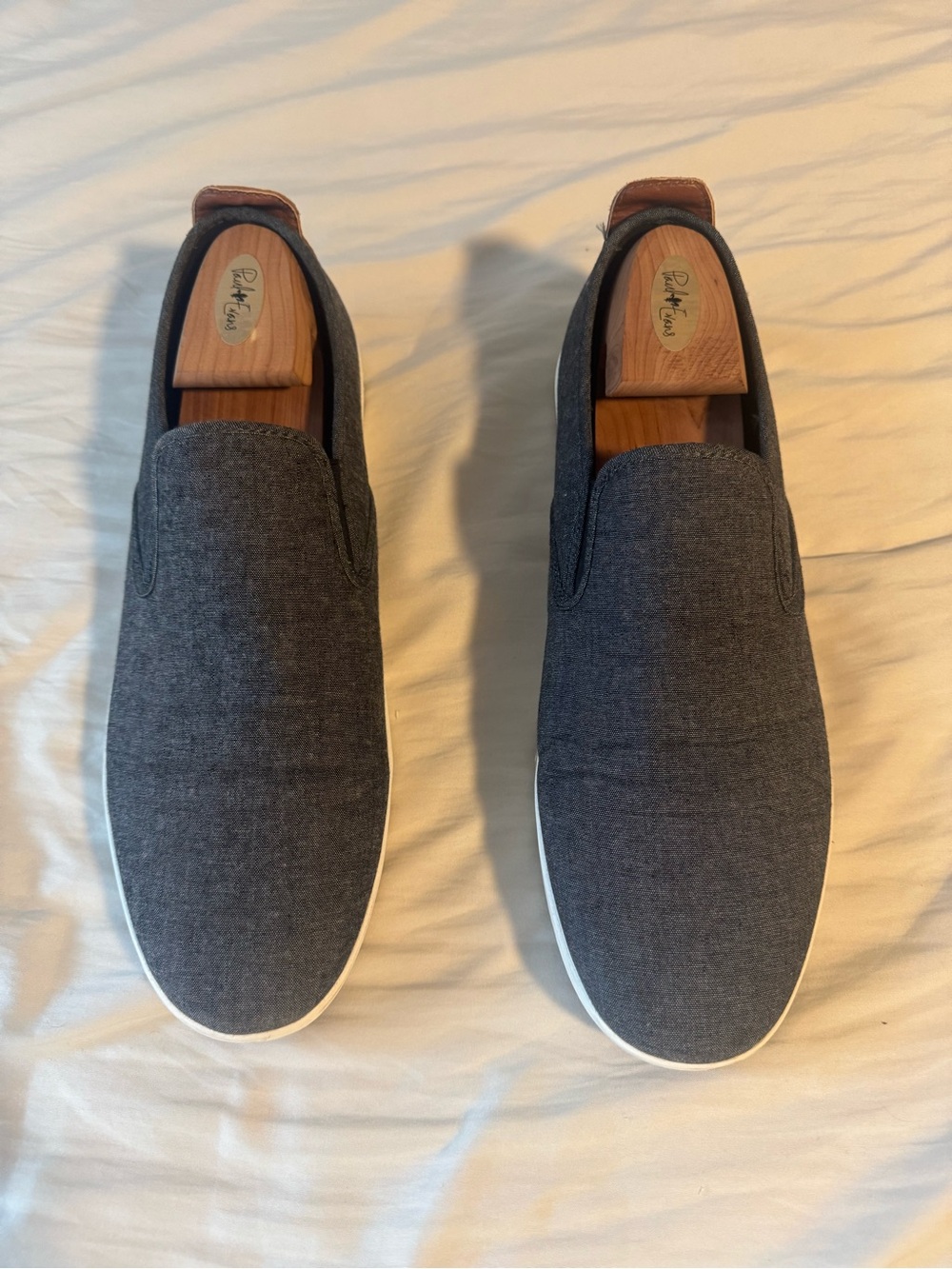 Steve Madden Gray Slip-On Canvas Loafers